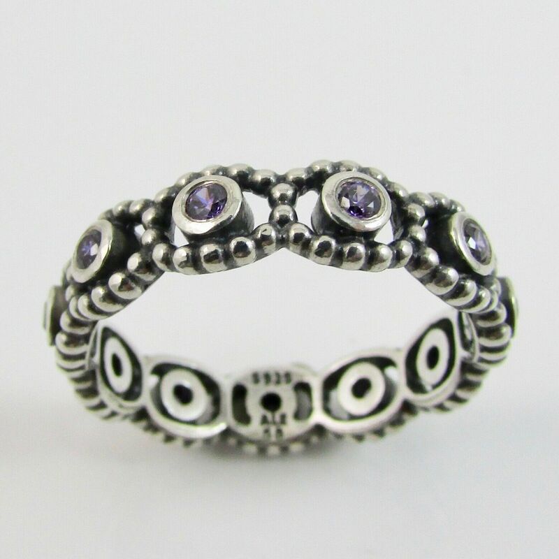 PANDORA Her Majesty Ring, Purple CZ Sterling Silver, Purple, Cubic Zirconia