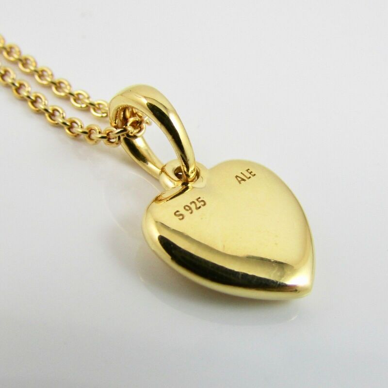 Pandora Rose Logo Heart Necklace Pendant Anchor Chain Necklace 24